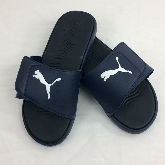 puma navy blue sandals